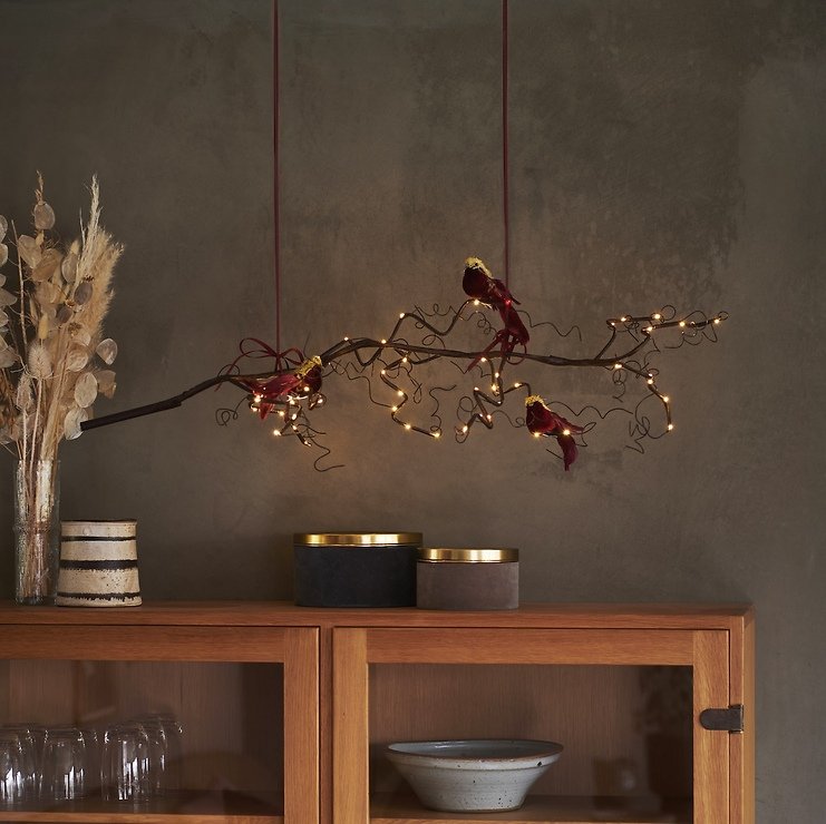 Sirius LED Zweig Rasmine 66 LED 90 cm batteriebetrieben braun - Thumbnail 2