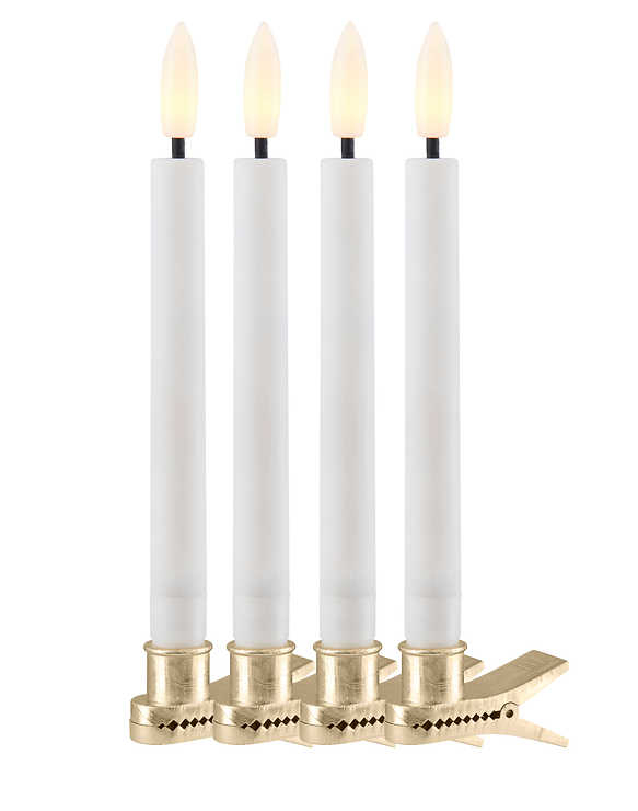 Sirius LED árbol de velas silencio a pilas 4 piezas 11m blanco - Thumbnail 2