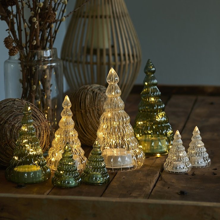 Sirius LED szklana choinka Lucy 15 LED 23,5cm zasilana bateryjnie przezroczysta - Thumbnail 3