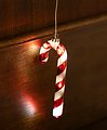 Sirius tree ornaments Hannah Candy Cane candy cane 5 LED 14cm battery operated red / white - Thumbnail 2
