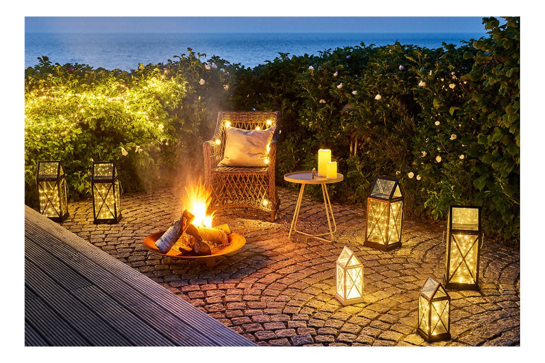 Sirius Lantern Aske 20 LED 13 x 32 cm battery outside cream - Thumbnail 3