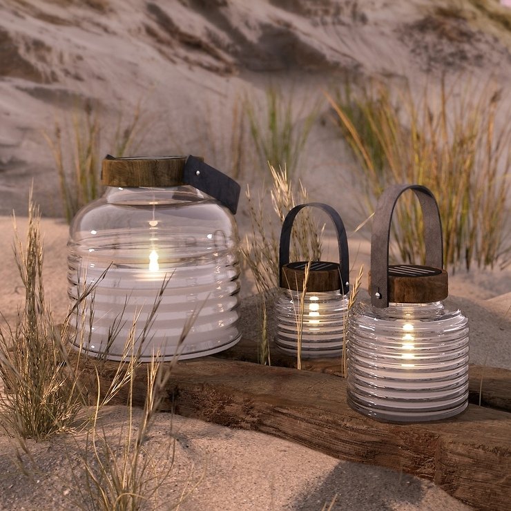 Lanterne solaire Sirius Aston 1 LED 12 x 12 cm brun noir - Thumbnail 3