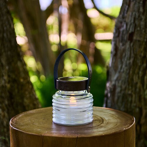 Latarnia solarna Sirius Aston 1 LED 12x12cm czarno-brązowa