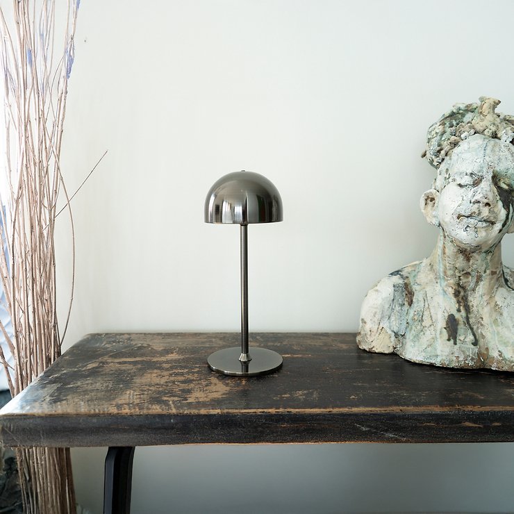 Sirius Akku Lampe de table LED Tim 30 cm Nickel noir - Thumbnail 2