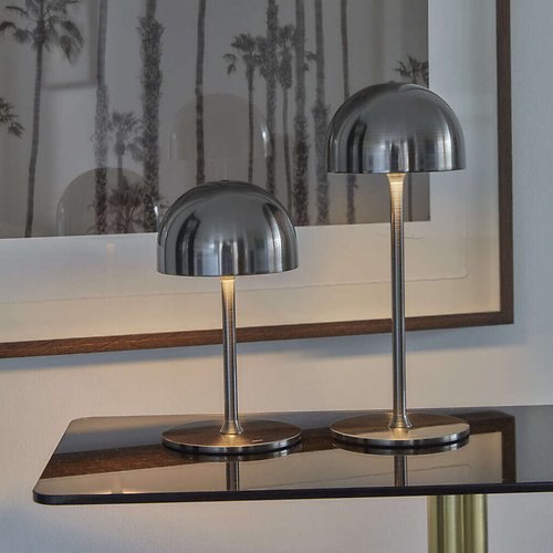 Sirius Tim Akku Tischleuchte LED 22 cm Chrom