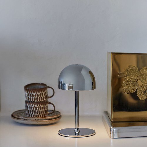 Sirius rechargeable LED table lamp Tim 22 cm chrome