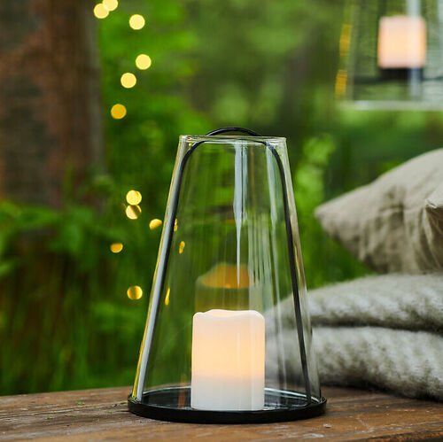 Sirius Albert glass table lantern with LED candle