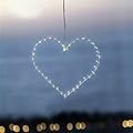 Sirius LED Metall-Leuchtherz Liva Heart small 30cm batteriebetrieben weiß