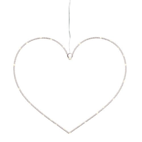 Sirius LED Light Heart Liva Heart pequeño 30cm a pilas metal blanco