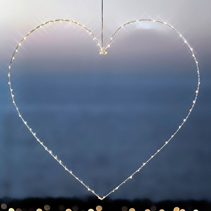 Sirius LED light heart Liva Heart big 70cm metal white - Thumbnail 3