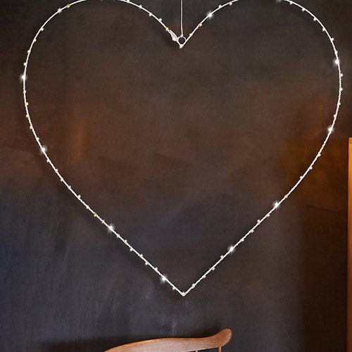 Sirius LED Light Heart Liva Heart grande 70cm metal blanco