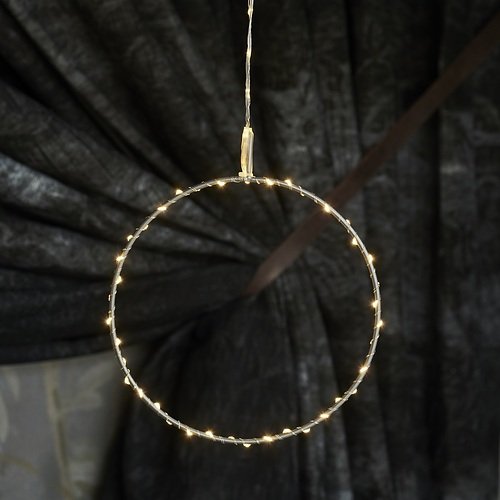 Sirius LED Metall-Ring Liva Circle 20 cm batteriebetrieben silber
