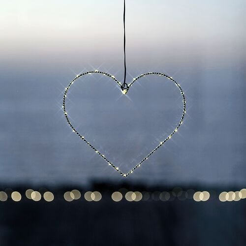 Sirius LED Leuchtherz Liva Heart small 26cm batteriebetrieben Metall schwarz