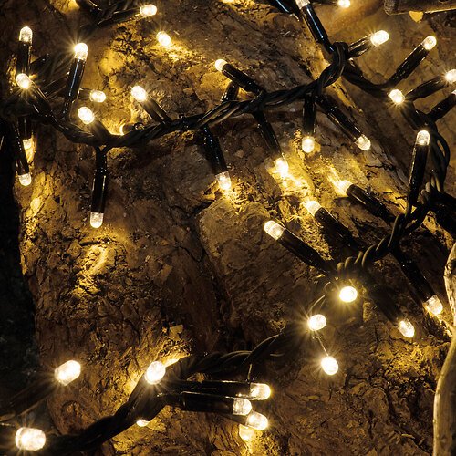 Sirius Tech-Line Lichterkette Cluster Lights Start-Set 180 LED warmweiß 230V 3m schwarz