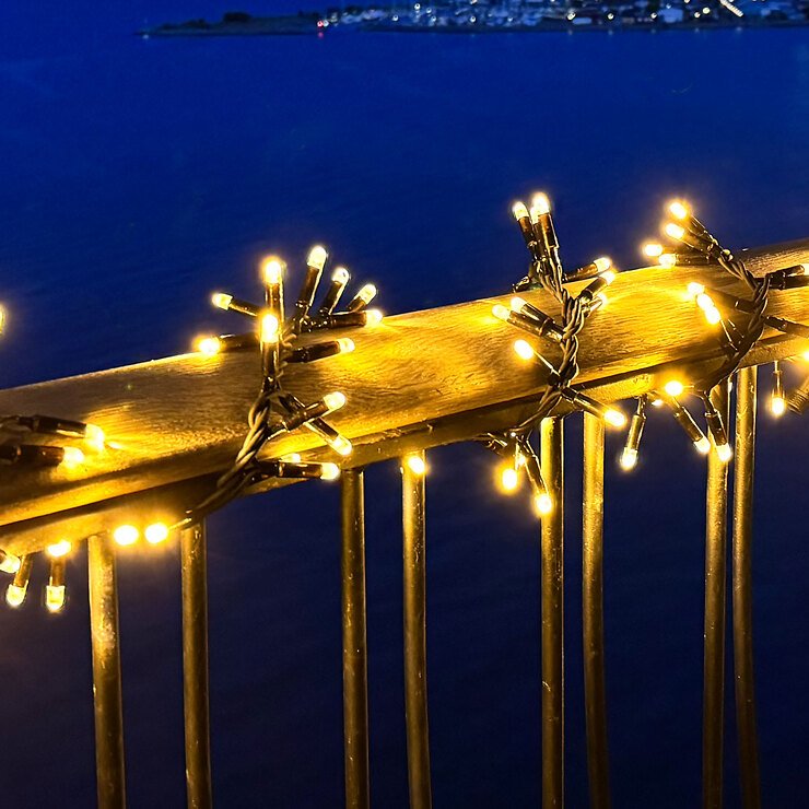 Sirius Tech-Line Lichterkette Cluster Erweiterung 180 LED warmweiß 3 m außen 230V schwarz - Thumbnail 2