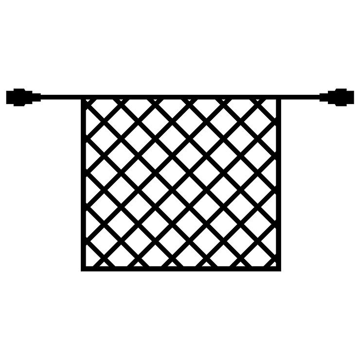 Sirius Tech-Line przedłużacz siatki świetlnej 168 LED ciepły biały 1,7x1,4m czarny - Thumbnail 2