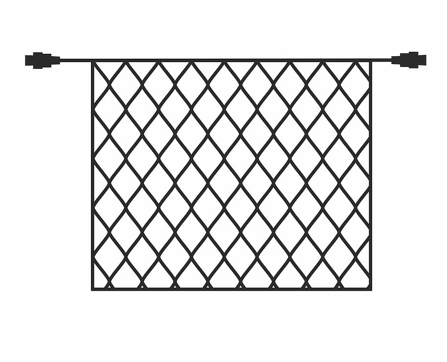 Sirius Tech-Line przedłużacz siatki oświetleniowej 196 LED ciepły biały 3,0x3,0m czarny - Thumbnail 2