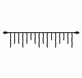 Sirius Tech-Line light curtain ice crystal extension 100 LED warm white 2,5x0,6m black - Thumbnail 2