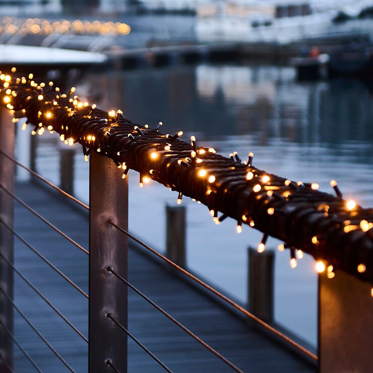 Chaîne lumineuse Sirius extension tech-line 300 LED blanc chaud 230V 30m noir - Thumbnail 3