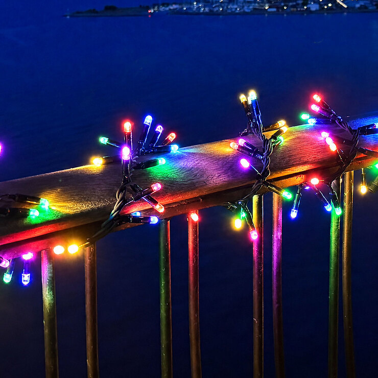 Sirius Tech-Line Lichterkette Cluster Erweiterung 180 LED Farbwechsel 3 m außen 230V schwarz - Thumbnail 2