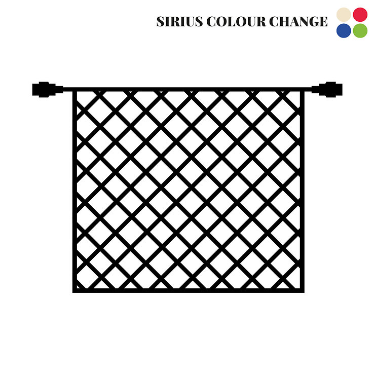 Sirius Tech-Line Lichternetz Erweiterung 196 LED Farbwechsel 3 x 3 m außen 230V schwarz - Thumbnail 1