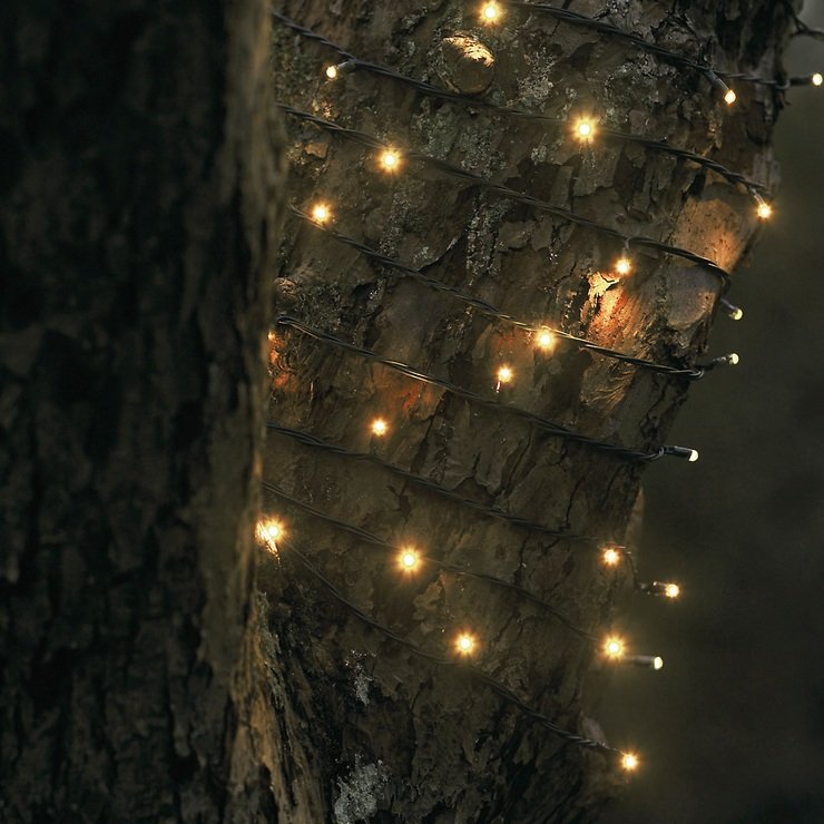 Sirius light chain David 80 LED warm white outside 12m green - Thumbnail 1