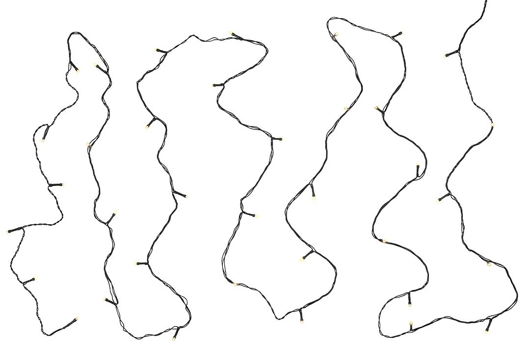 Chaîne lumineuse Sirius David 120 LED blanc chaud extérieur 18m vert - Thumbnail 3