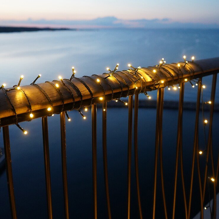 Sirius fairy lights Easy-Line 200 LED blanco cálido 19,9 m verde exterior - Thumbnail 1