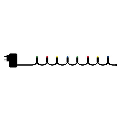 Sirius Lichterkette Easy-Line 200 LED bunt 19,9 m grün außen