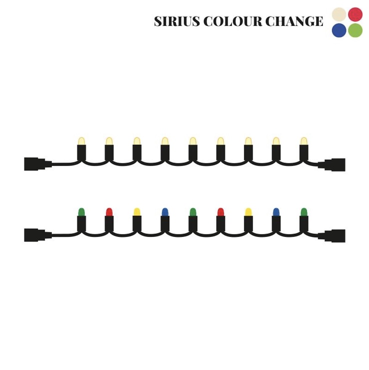 Sirius Easy-Line Connect LED-Lichterkette Erweiterung 300 LED Farbwechsel 30 m grün - Thumbnail 3