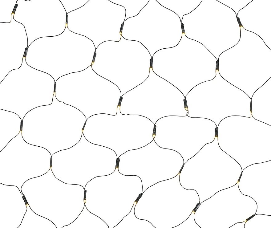 Sirius Lichternetz David 100 LED warmweiß 1x1m grün außen - Thumbnail 4