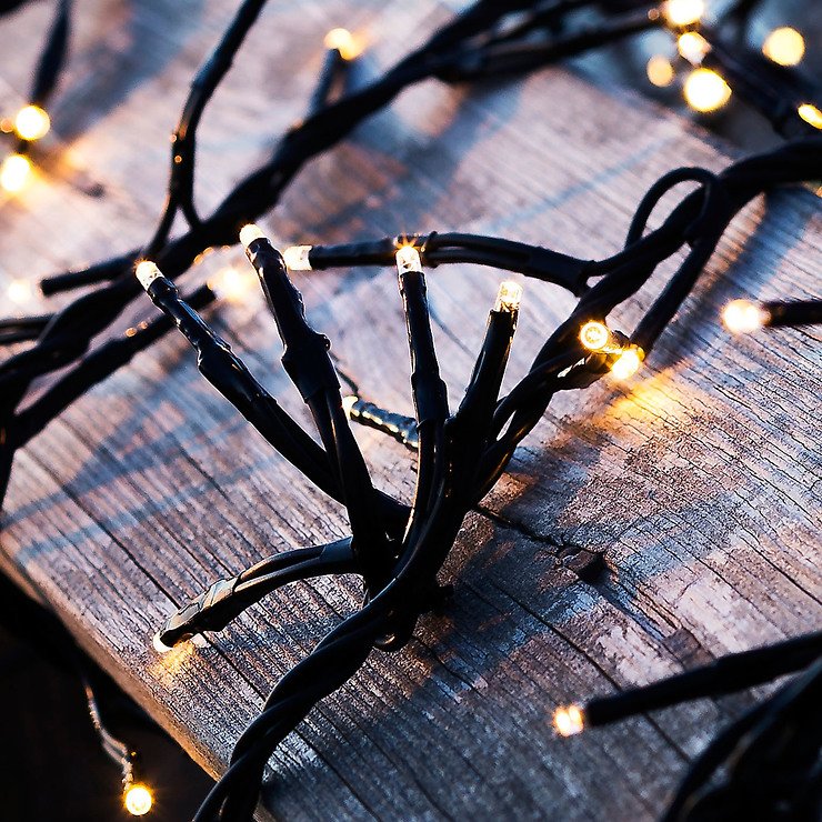 Sirius light chain David Cluster 40 LED warm white outside 50cm green - Thumbnail 8