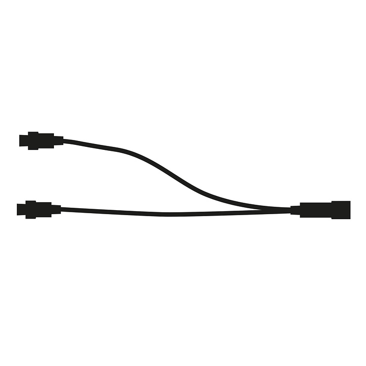 Sirius Easy-Line Connect LED Lichterketten Verteiler 2-Arm 30 cm schwarz - Thumbnail 2