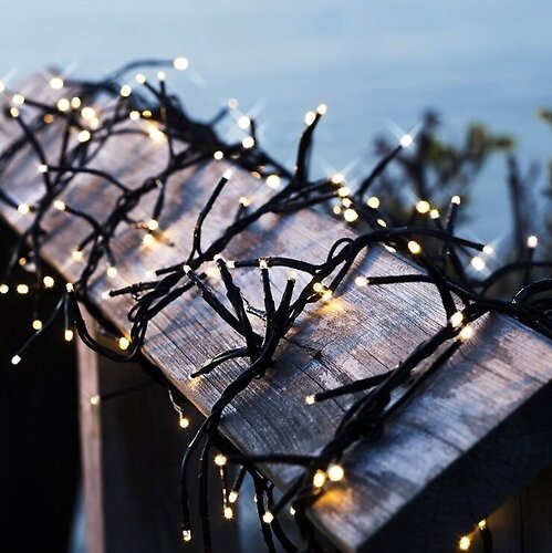 Sirius Top-Line System Lichterkette Cluster Erweiterung 300 LED warmweiß 4,5 m schwarz