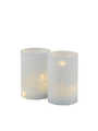 Sirus LED lampada di vetro Ava Wood set di 2 10 LED 12cm vetro bianco - Thumbnail 2