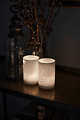 Sirus LED glass lamp Ava Wood set of 2 10 LED 12cm glass white - Thumbnail 1