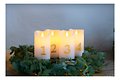Sirius LED Candles Sara Advent Set of 4 Timer Remote Control white gold - Thumbnail 2
