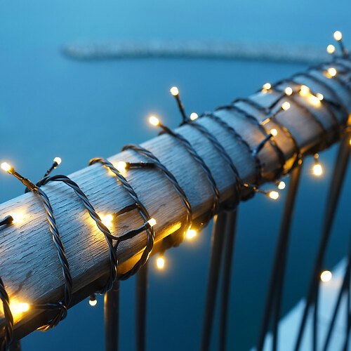 Sirius Top-Line Energy System Lichterkette Erweiterung 200 LED warmweiß außen 20 m schwarz