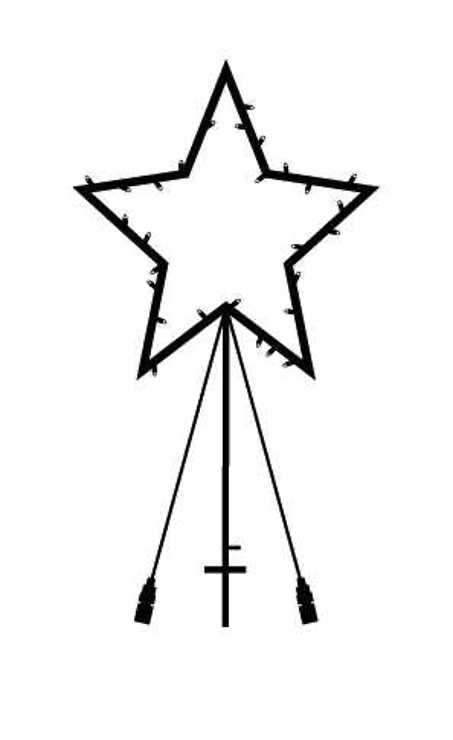 Sirius Top-Line System Leuchtstern Gartenstecker 40 LED warmweiß 60 x 120cm schwarz - Thumbnail 2