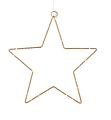 Estrella luminosa Sirius LED Liva Star pequeña de 30 cm que funciona con pilas de metal dorado - Thumbnail 2