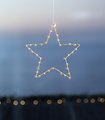Estrella luminosa Sirius LED Liva Star pequeña de 30 cm que funciona con pilas de metal dorado - Thumbnail 3