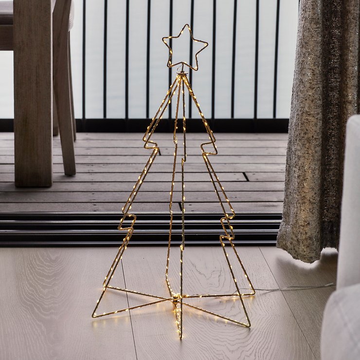Sirius LED albero luminoso Esther Tree 225 LED bianco caldo 60 cm oro - Thumbnail 1