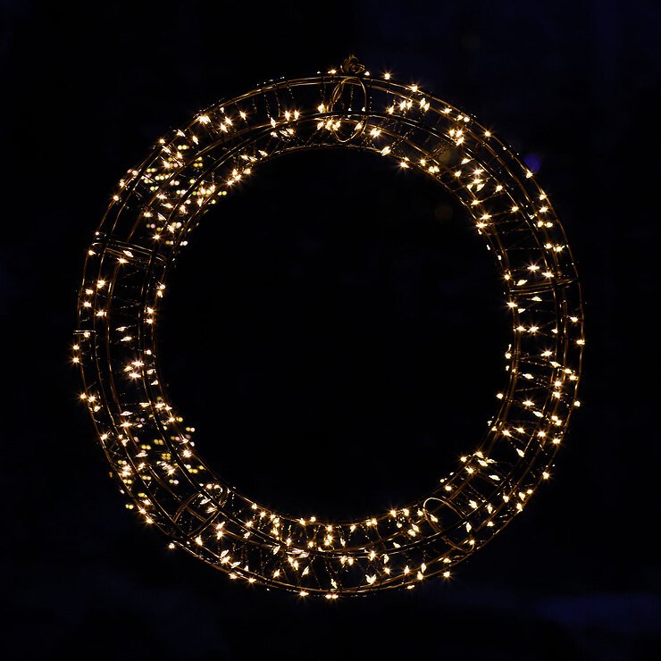 Ghirlanda LED Sirius Viola 300 LED bianco caldo 36 cm metallo nero  - Thumbnail 2