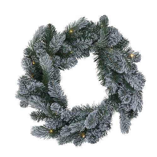 Sirius Künstlicher Tannenkranz Anton Wreath 30 LED warmweiß 45cm