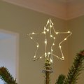 Sirius Christmas tree top Christina metal 30 LED 25cm battery powered silver - Thumbnail 1