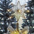 Sirius Weihnachtsbaumspitze Chloe 10 LED warmweiß batteriebetrieben gold - Thumbnail 2