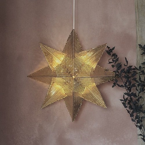 Sirius LED Light Star Lene Metal Star small 33 cm battery operated gold