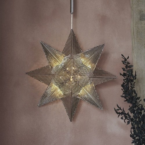 Sirius LED Leuchtstern Lene Metal Star small 33cm batteriebetrieben silber