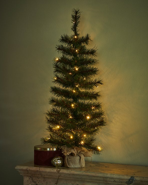 Sirius LED-Tanne Alvin Tree 40 LED warmweiß 90 cm außen batteriebetrieben grün - Thumbnail 2