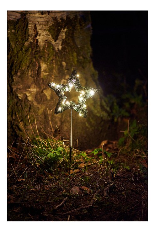 Sirius Leuchtstern Garden Star small 24 LED außen Batterie 16cm grün - Pic 1